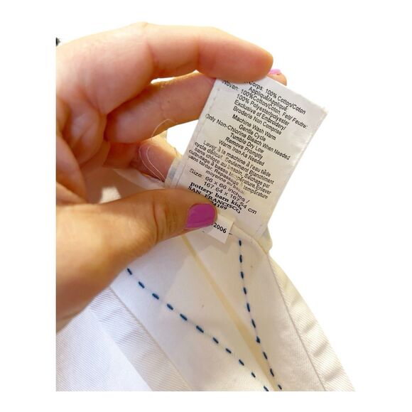 Pottery Barn Kids Christmas Tree Appliqué Square Tablecloth Felt Sz 66” X 66” - Picture 5 of 6